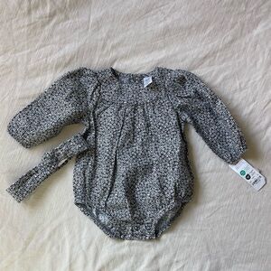 Carter's Black and White Floral Baby Outfit